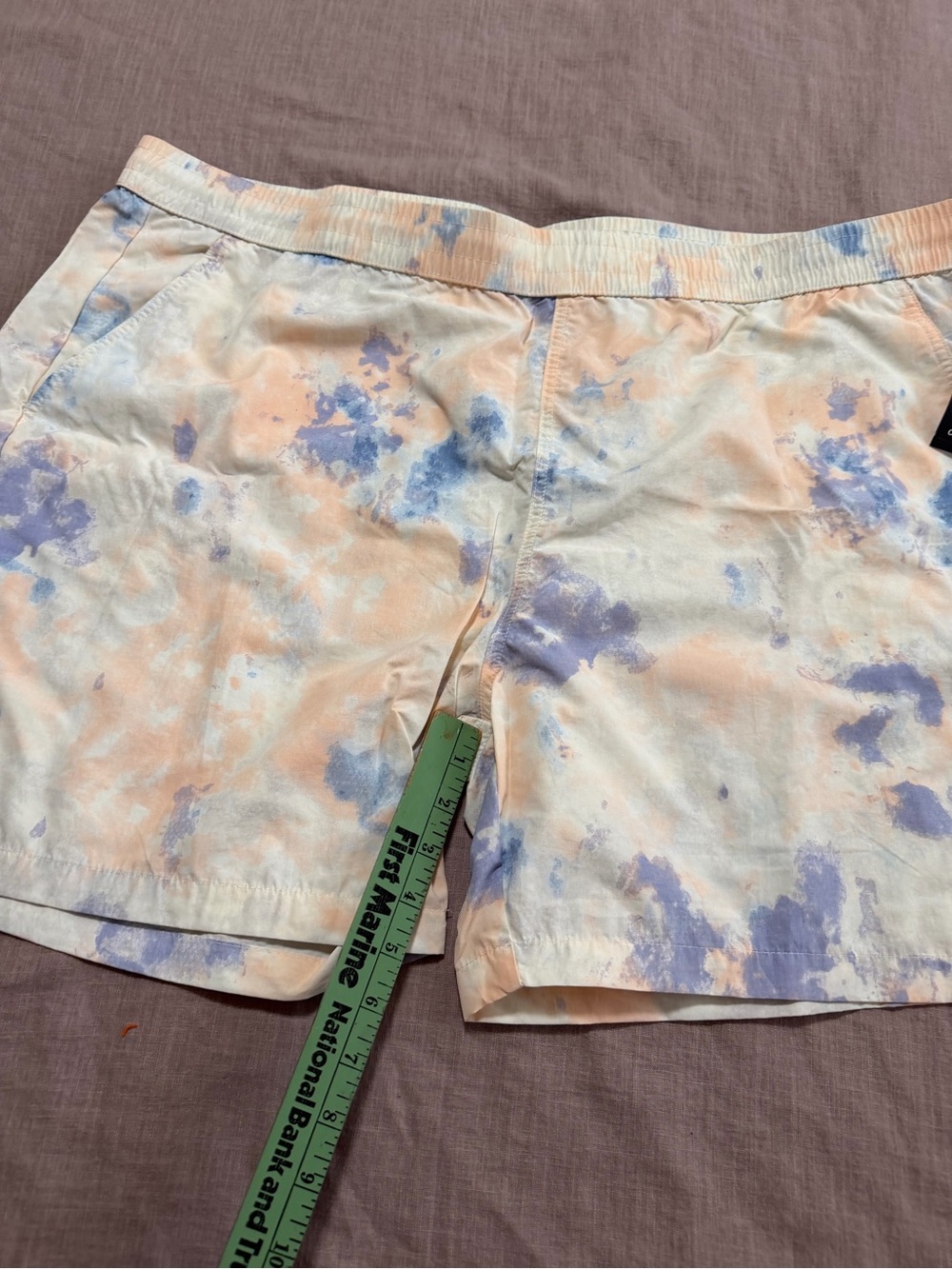 NWT Original Use Tie-Dye Swim Shorts in Blue & Peach Men’s XXL Summer Beach - Picture 8 of 9
